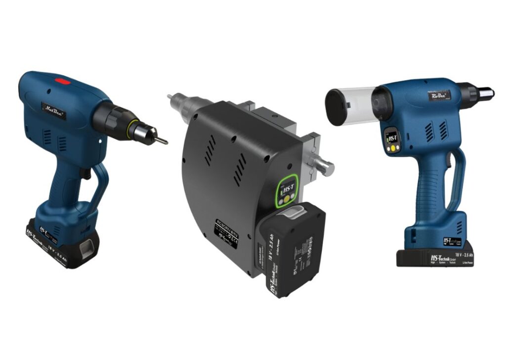 Akku-blindnietgeräte: hochleistungs-akkublindnietgerät, präzises nietgerät und robuster akku-nietzieher von hs-technik